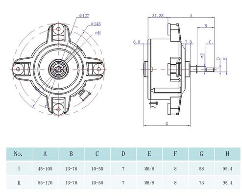 10-250W BLDC Brushless DC Motor DC310V สำหรับแกนพัดลมแบบแรงเหวี่ยง Blower Wheel 3 สายไม่มี PCB