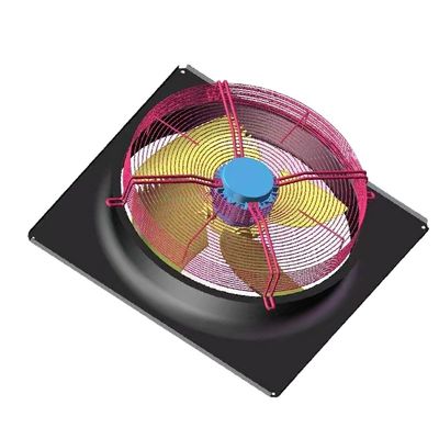 380v 800w พัดลมไหลตามแนวแกนอุตสาหกรรม 900 มม. พัดลมแกน 3 เฟสสำหรับโซ่เย็นแช่แข็ง
