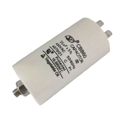 ตัวเก็บประจุมอเตอร์ไฟฟ้า CBB 30-100Uf Dual Round Class C สำหรับมอเตอร์เครื่องซักผ้า